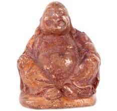 Tarnished Brass Laughing Buddha Statue