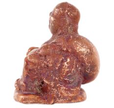 Tarnished Brass Laughing Buddha Statue