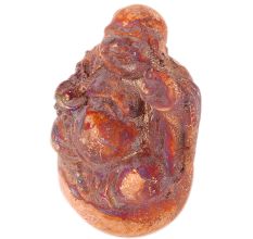 Happy, Smiling Brass Buddha FigurineÂ With Patina