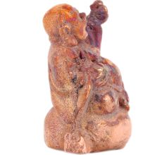 Happy, Smiling Brass Buddha FigurineÂ With Patina
