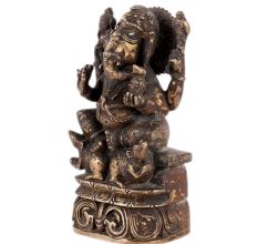 Brass Ganesha Bhagwan Statue With Mooshak