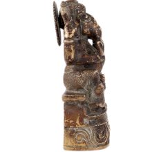 Brass Ganesha Bhagwan Statue With Mooshak