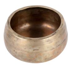 Golden Brass Wide Bowl For Deoration