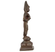 Goddess Brass Parvati On A Lotus Base
