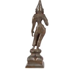 Goddess Brass Parvati On A Lotus Base
