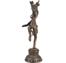 Brass Dancing Goddess Statue In Antique Finish