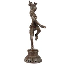 Brass Dancing Goddess Statue In Antique Finish