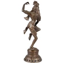 Brass Dancing Goddess Statue In Antique Finish
