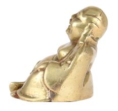 Golden Brass Laughing Buddha Statue