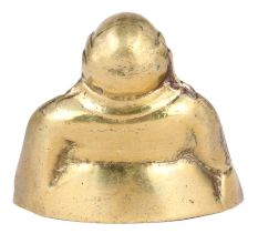 Golden Brass Laughing Buddha Statue