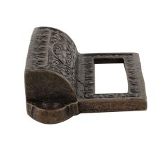 Antique Floral D Pull Iron Cabinet Handles