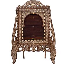 Artistic Bone Inlay Wooden Mirror Frame