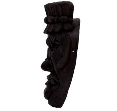 Black Wooden African Face Wall Hanging Mask