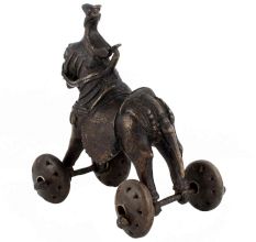 Old Horse With Rider Temple Toy With A Turbaned Rider