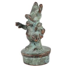 Brass Decorative Statue In Green Patina