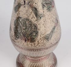 Brass Peacock Decorative Flower Vase In Pair