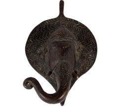 Ganesha Face On Leaf Wall Hanging