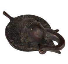 Ganesha Face On Leaf Wall Hanging