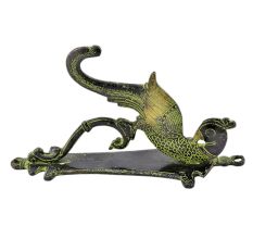 Brass Antique Peacock Design Wall Hook