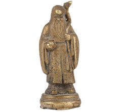 Brass Statue Of Shou Lou God of Longevity