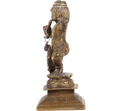 Brass Lord Krishna Bal Gopal  Statue Dancing With Flute