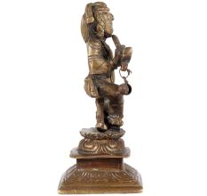 Brass Lord Krishna Bal Gopal  Statue Dancing With Flute