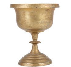 Short Brass Goblet Cup With Stand