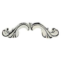 Cream Distressed Iron Bow Wardrobe Handle