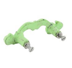 Lime Green Distressed Iron Bow Wardrobe Handle