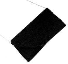 Formal Black Beaded Envelope Party Bag