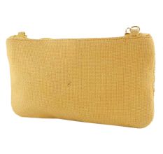 Beige Beaded Evening Purse Handbag