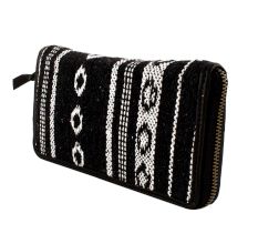 Black Woven Clutch Bag For Women
