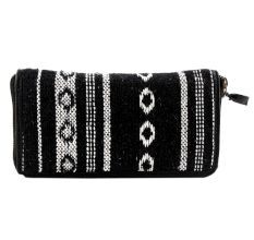 Black Woven Clutch Bag For Women