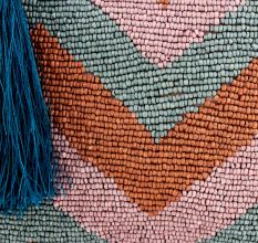 Zig Zag Beaded Multicolored Bag