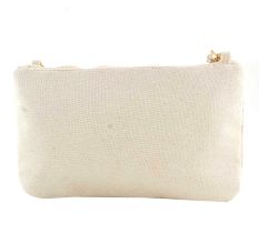 White Beaded Party Bag Or Purse And Tassel