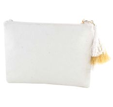 White Mrs Beaded Cross Body Sling Bag