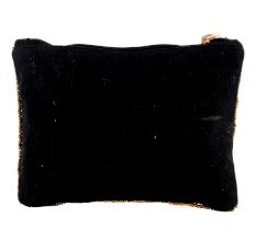 Oversized Clutch Bag With Silver Coin and Bronze Metal Hardware