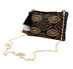 Vintage Black And Golden Evening Bag