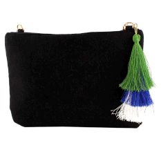 Black Colorful Star Beaded Handbag