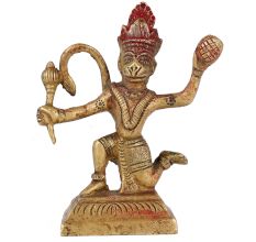 Brass Hanuman Statue With Gada