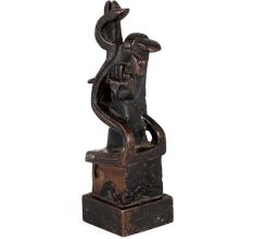 Brass Abstract Art Figurine In Black Finish