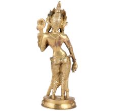 Golden Brass Tara Dei Statue