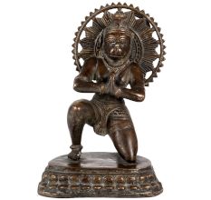 Brass Lord Hanuman Statue In Namaskara Pose