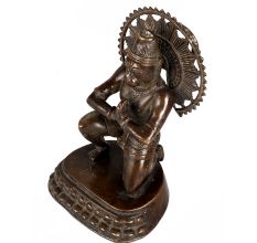 Brass Lord Hanuman Statue In Namaskara Pose