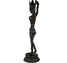 Brass Dancing Lady Statue In Black Finish