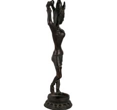 Brass Dancing Lady Statue In Black Finish