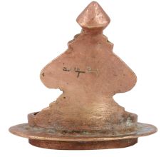 Brass Ganesha Diya In Abstract Form