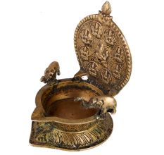 Brass Ganesha Ashtalakshmi Oil Lamp