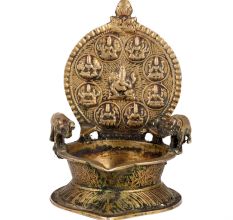 Brass Ganesha Ashtalakshmi Oil Lamp