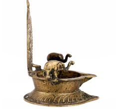 Brass Ganesha Ashtalakshmi Oil Lamp